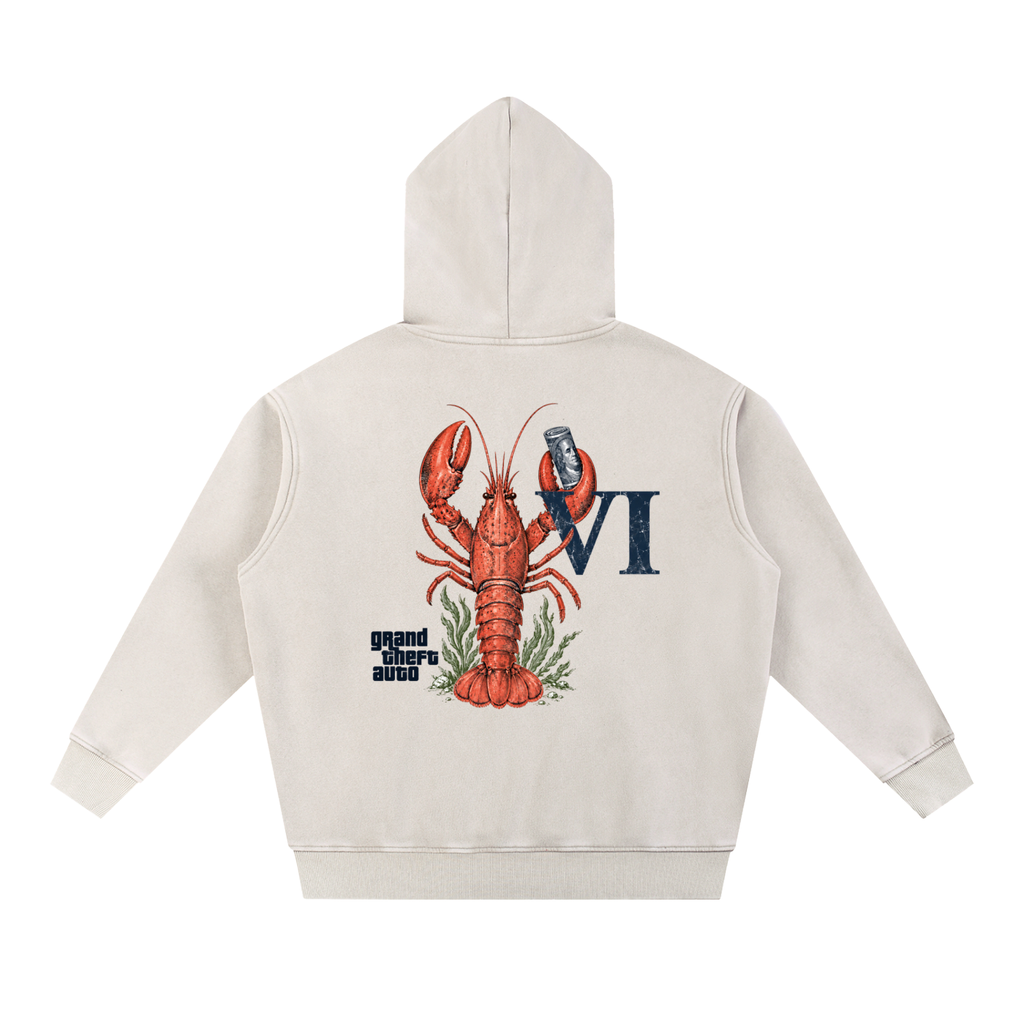 Snow Wash Fleece Oversize Hoodie