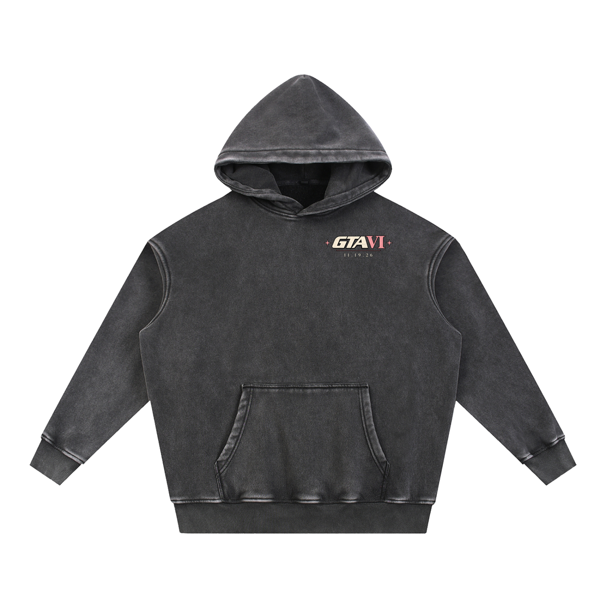 Social Life Oversized Hoodie - Black